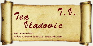 Tea Vladović vizit kartica